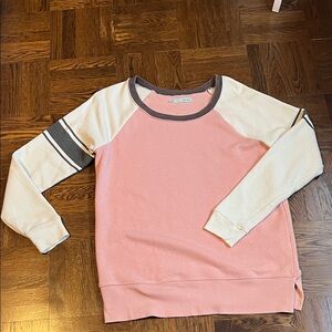 Maurices Pink, Cream and Brown Top